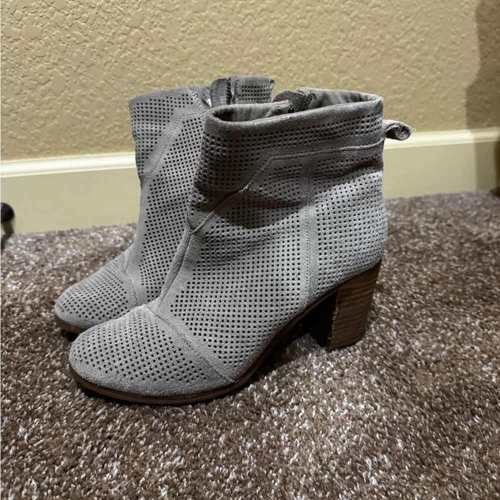 Toms Gray Ankle Booties